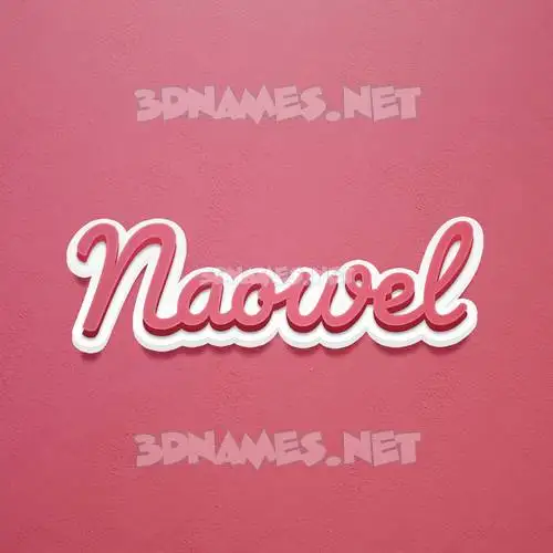 naowel in Red Scribble style - 3D name wallpaper naowel in Red Scribble style - 3D name wallpaper