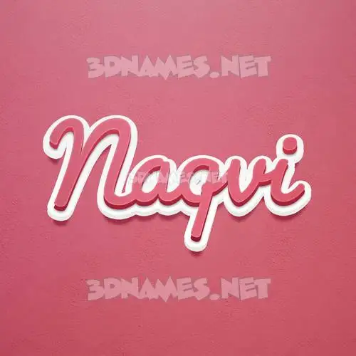 naqvi in Red Scribble style - 3D name wallpaper naqvi in Red Scribble style - 3D name wallpaper