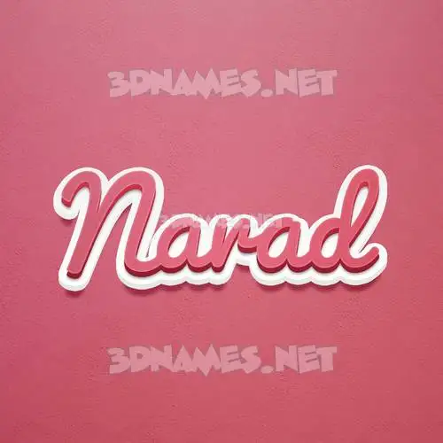 narad in Red Scribble style - 3D name wallpaper
