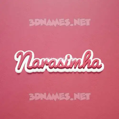 narasimha in Red Scribble style - 3D name wallpaper