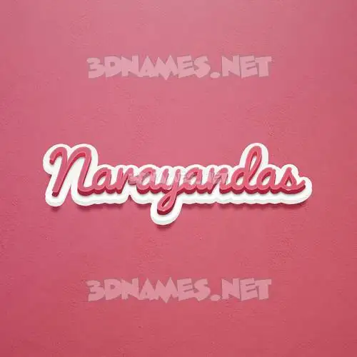 narayandas in Red Scribble style - 3D name wallpaper