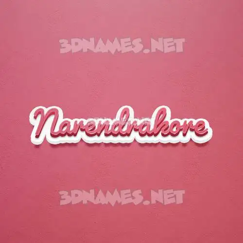 narendrakore in Red Scribble style - 3D name wallpaper
