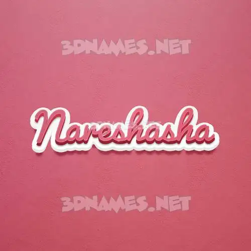 nareshasha in Red Scribble style - 3D name wallpaper