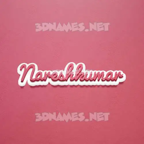 nareshkumar in Red Scribble style - 3D name wallpaper