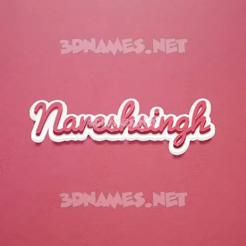 nareshsingh in Red Scribble style - 3D name wallpaper