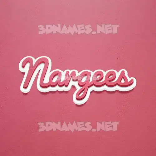 nargees in Red Scribble style - 3D name wallpaper nargees in Red Scribble style - 3D name wallpaper