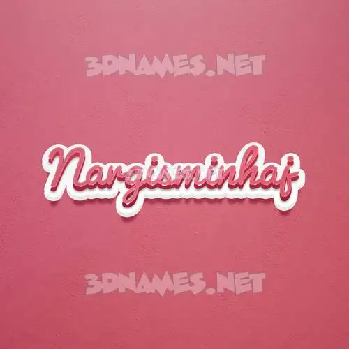 nargisminhaj in Red Scribble style - 3D name wallpaper
