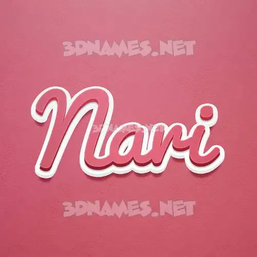 nari in Red Scribble style - 3D name wallpaper