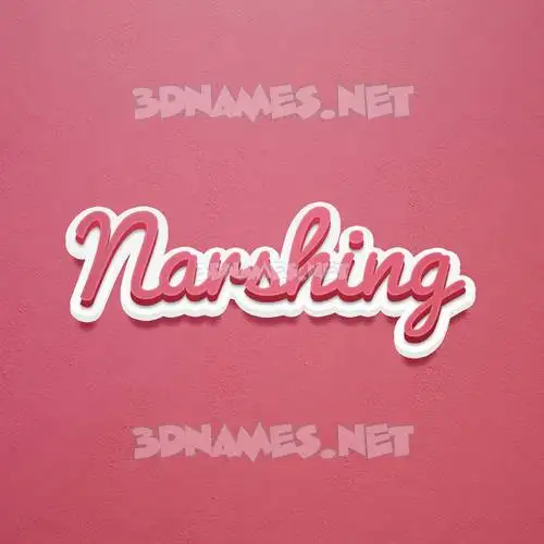 narshing in Red Scribble style - 3D name wallpaper narshing in Red Scribble style - 3D name wallpaper
