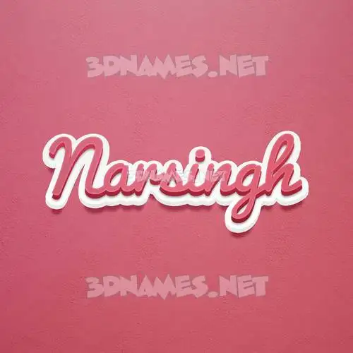 narsingh in Red Scribble style - 3D name wallpaper