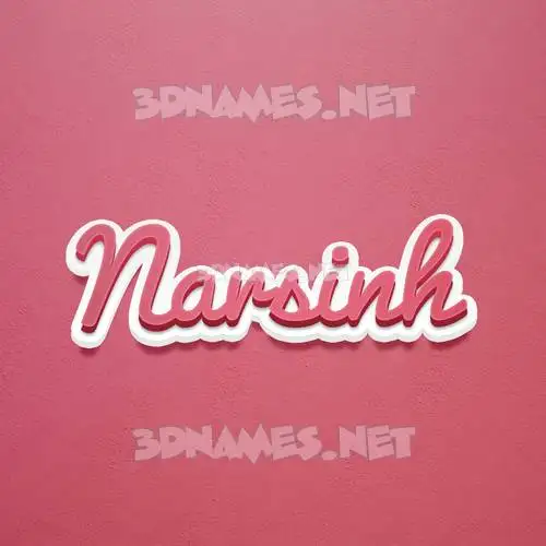 narsinh in Red Scribble style - 3D name wallpaper