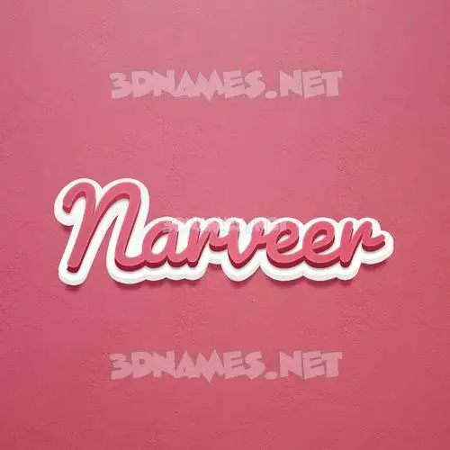 narveer in Red Scribble style - 3D name wallpaper