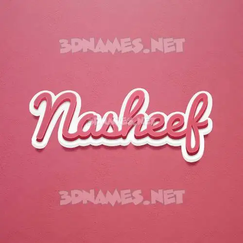 nasheef in Red Scribble style - 3D name wallpaper nasheef in Red Scribble style - 3D name wallpaper