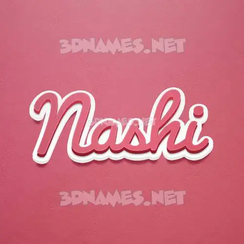 nashi in Red Scribble style - 3D name wallpaper