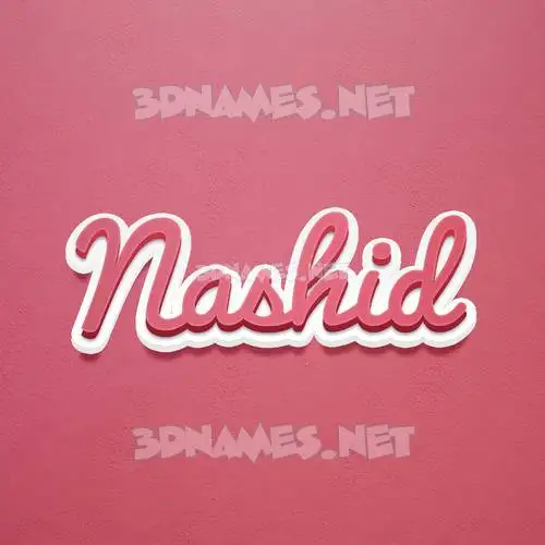 nashid in Red Scribble style - 3D name wallpaper nashid in Red Scribble style - 3D name wallpaper