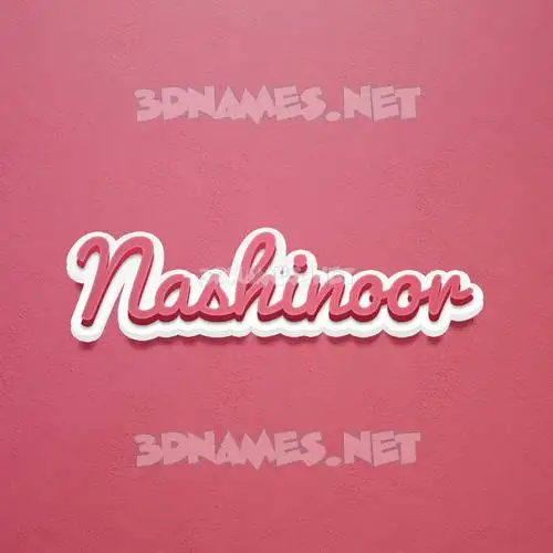 nashinoor in Red Scribble style - 3D name wallpaper