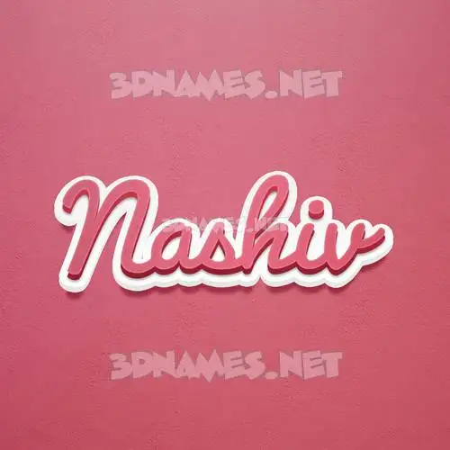 nashiv in Red Scribble style - 3D name wallpaper