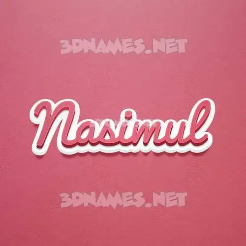 nasimul in Red Scribble style - 3D name wallpaper nasimul in Red Scribble style - 3D name wallpaper