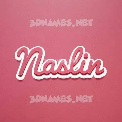 naslin in Red Scribble style - 3D name wallpaper