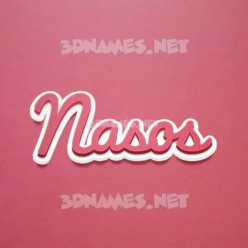 nasos in Red Scribble style - 3D name wallpaper