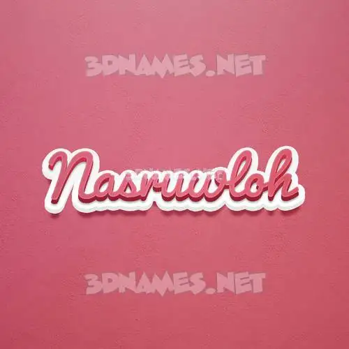 nasruwloh in Red Scribble style - 3D name wallpaper nasruwloh in Red Scribble style - 3D name wallpaper