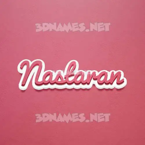 nastaran in Red Scribble style - 3D name wallpaper