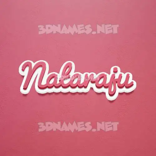 nataraju in Red Scribble style - 3D name wallpaper