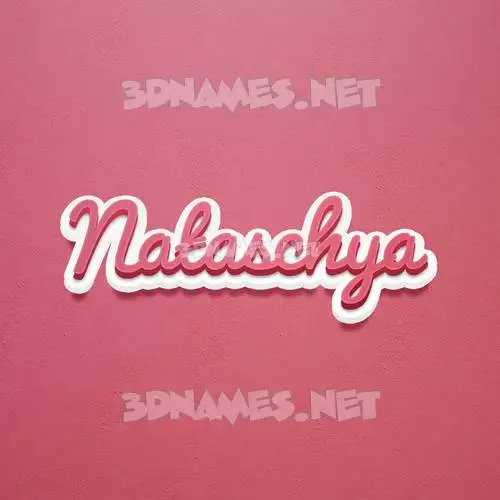 nataschya in Red Scribble style - 3D name wallpaper