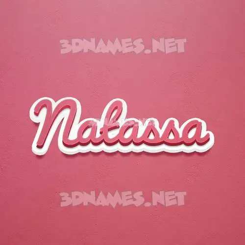 natassa in Red Scribble style - 3D name wallpaper
