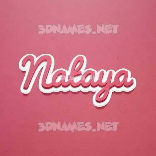 nataya in Red Scribble style - 3D name wallpaper