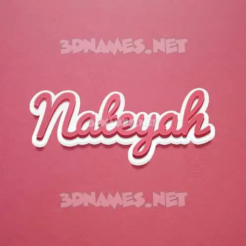 nateyah in Red Scribble style - 3D name wallpaper