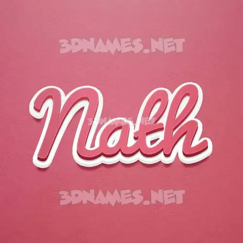 nath in Red Scribble style - 3D name wallpaper