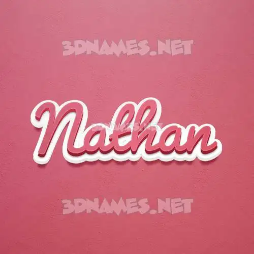 nathan in Red Scribble style - 3D name wallpaper