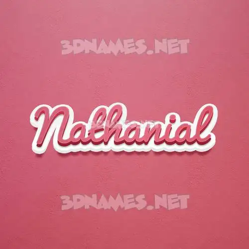 nathanial in Red Scribble style - 3D name wallpaper nathanial in Red Scribble style - 3D name wallpaper