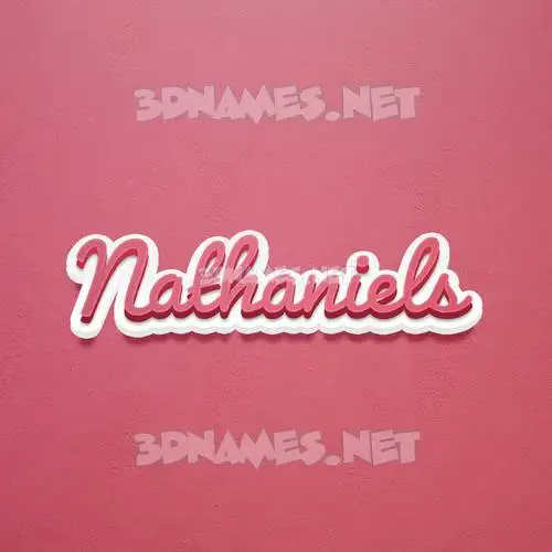 nathaniels in Red Scribble style - 3D name wallpaper