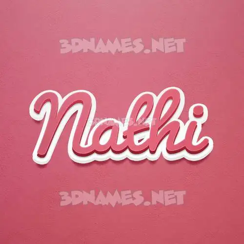 nathi in Red Scribble style - 3D name wallpaper