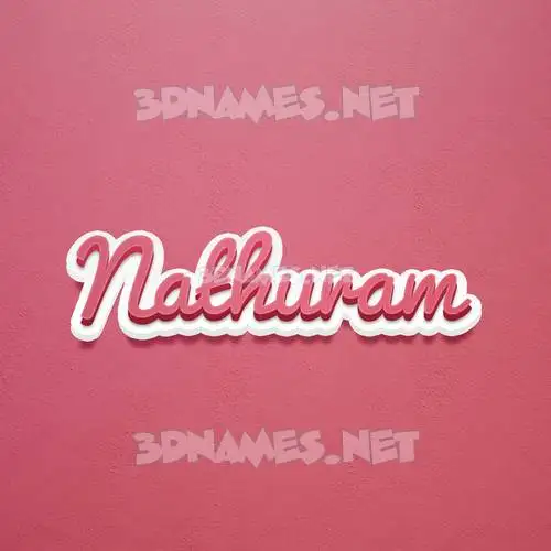 nathuram in Red Scribble style - 3D name wallpaper