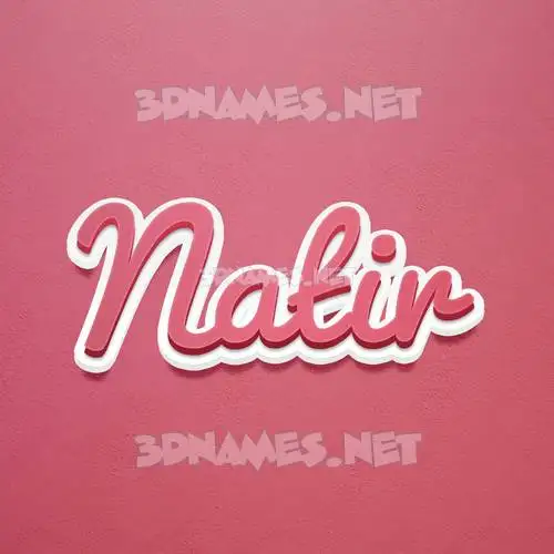 natir in Red Scribble style - 3D name wallpaper natir in Red Scribble style - 3D name wallpaper