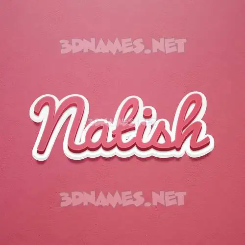 natish in Red Scribble style - 3D name wallpaper natish in Red Scribble style - 3D name wallpaper