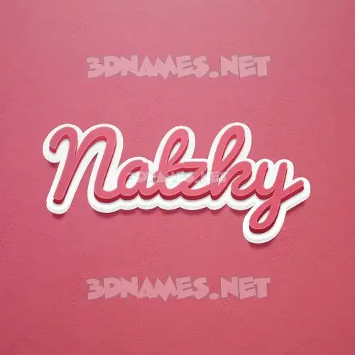 natzky in Red Scribble style - 3D name wallpaper