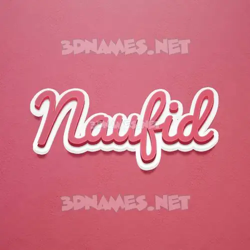 naufid in Red Scribble style - 3D name wallpaper