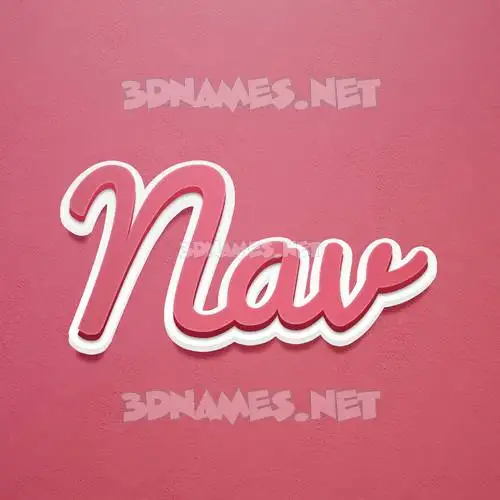 nav in Red Scribble style - 3D name wallpaper