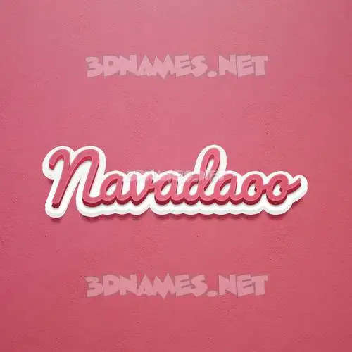 navadaoo in Red Scribble style - 3D name wallpaper