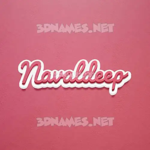 navaldeep in Red Scribble style - 3D name wallpaper