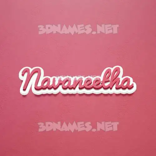navaneetha in Red Scribble style - 3D name wallpaper