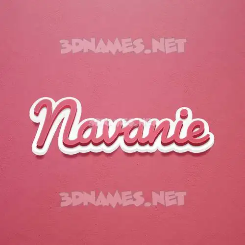 navanie in Red Scribble style - 3D name wallpaper