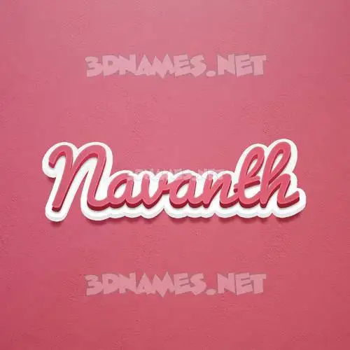 navanth in Red Scribble style - 3D name wallpaper
