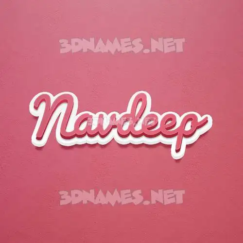 navdeep in Red Scribble style - 3D name wallpaper