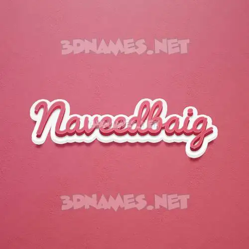 naveedbaig in Red Scribble style - 3D name wallpaper naveedbaig in Red Scribble style - 3D name wallpaper