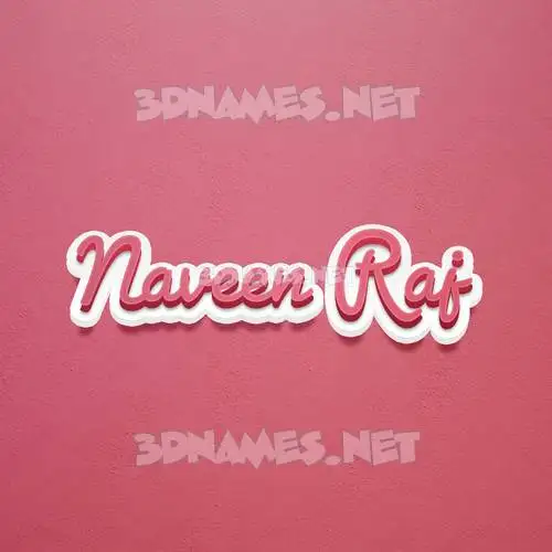 naveen raj in Red Scribble style - 3D name wallpaper